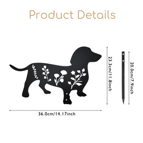Urbraneco dachshund with floral embellishments enhances beds with delicate eye catching detail.