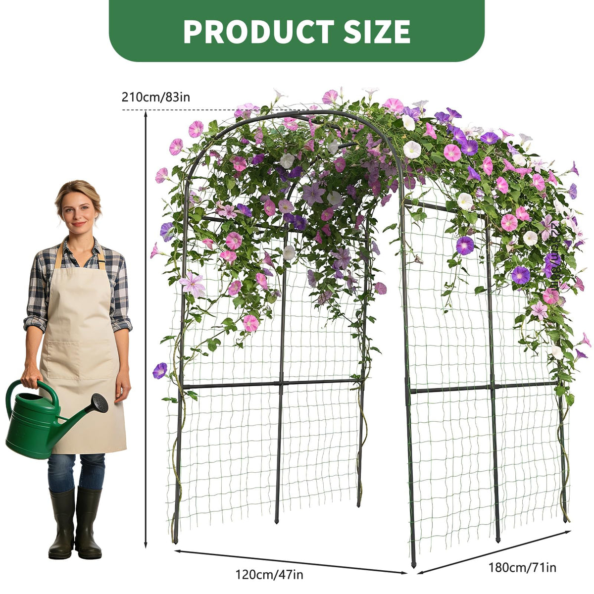 UrGROWA climbing plant support net helps plants attach as they grow.