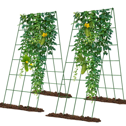 UrGROWA cucumber trellis foldable A-frame supports climbing plants