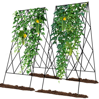 UrGROWA Cucumber Trellis foldable A-frame supports climbing plants with sturdy stability