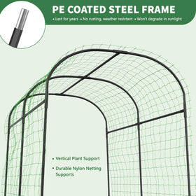 UrGROWA durable plastic-coated trellis resists rust in sun and rain.
