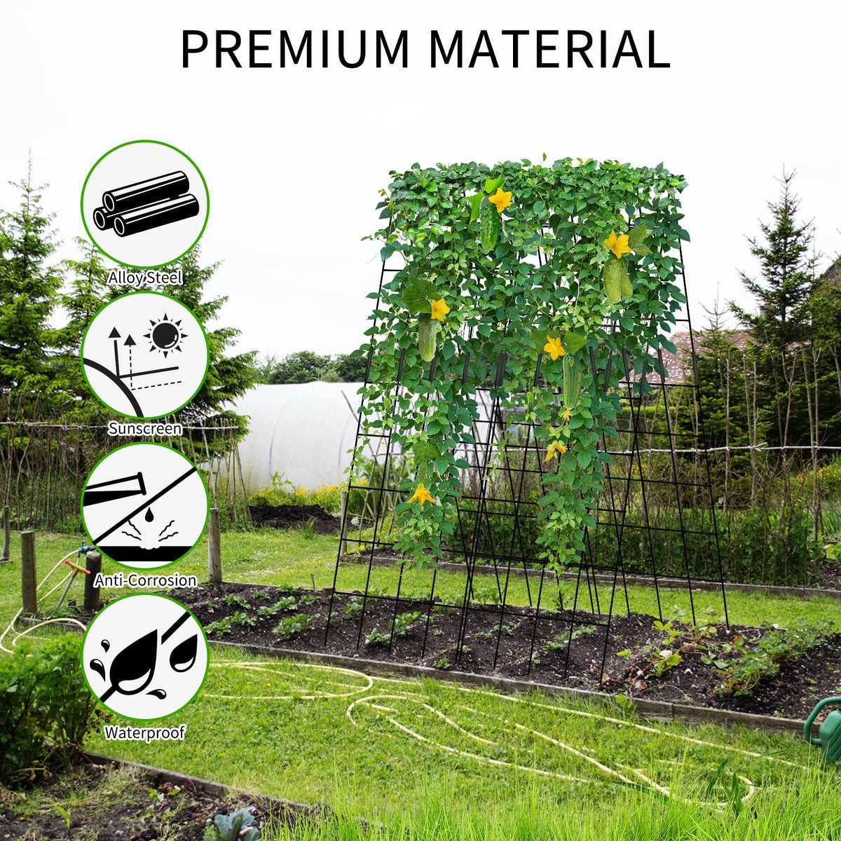 UrGROWA trellis extends to 31 inches wide for wider raised beds