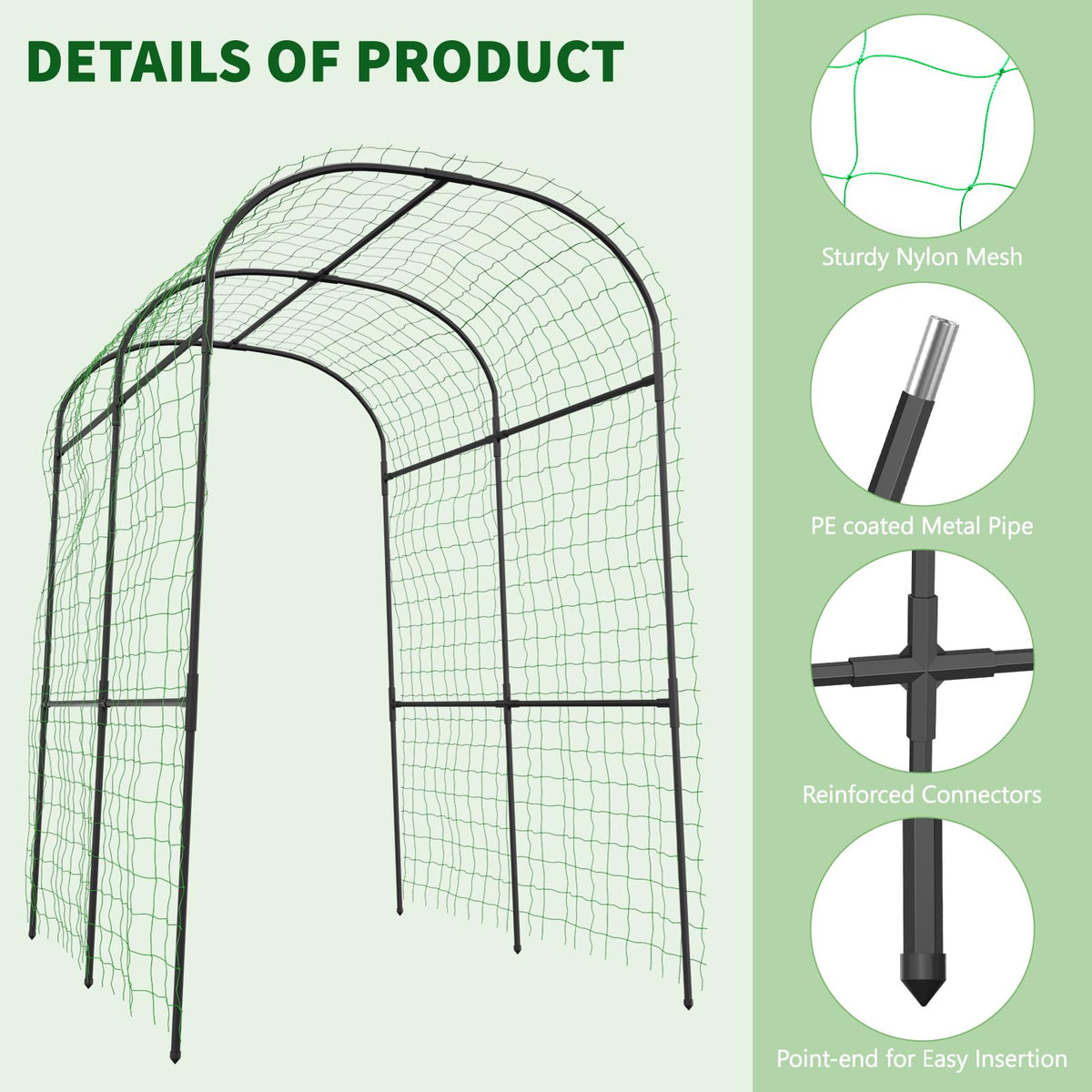 UrGROWA vertical garden solution fits in fences, raised beds, and greenhouses.