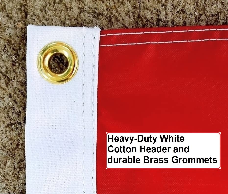 US Flag Factory rainbow flag showing reinforced stitching for durability