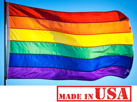 US Flag Factory solarmax nylon rainbow flag ready for outdoor use