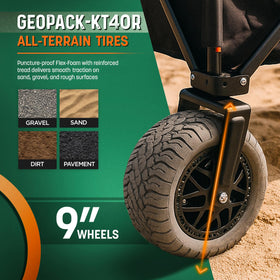 300 lb capacity steel frame of Outlander XL ready to carry gear