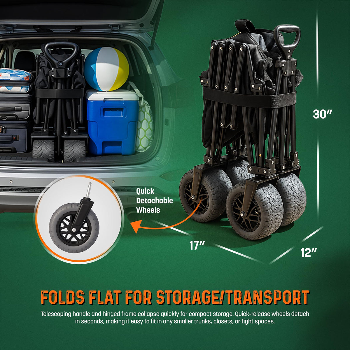 Spring-loaded pull handle and cup holders on Outlander XL for convenience