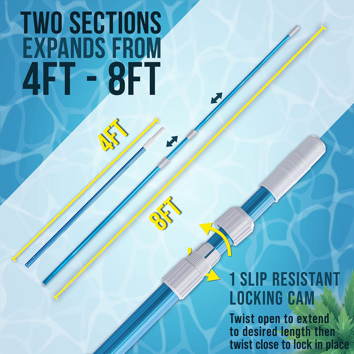 US Pool Supply universal 1-1/4-inch connector end fits standard accessories.