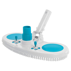U.S. Pool Supply 13-inch weighted vacuum head in action scrubbing pool floor