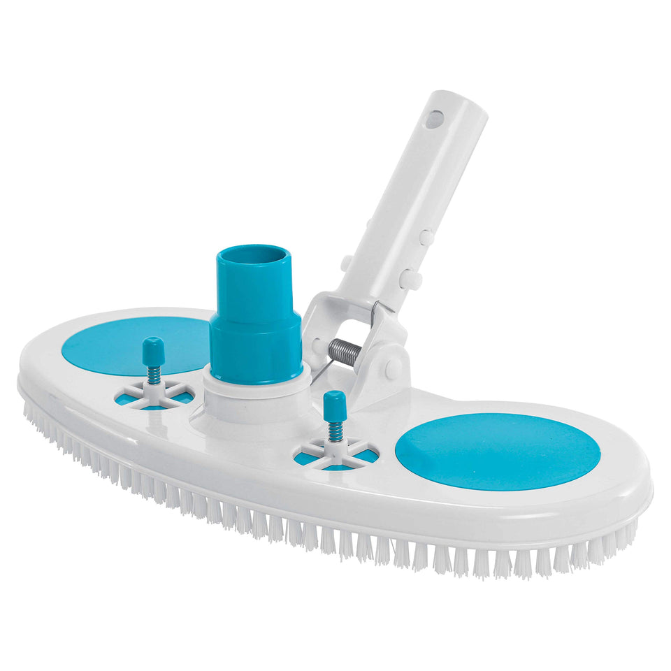 U.S. Pool Supply 13-inch weighted vacuum head in action scrubbing pool floor