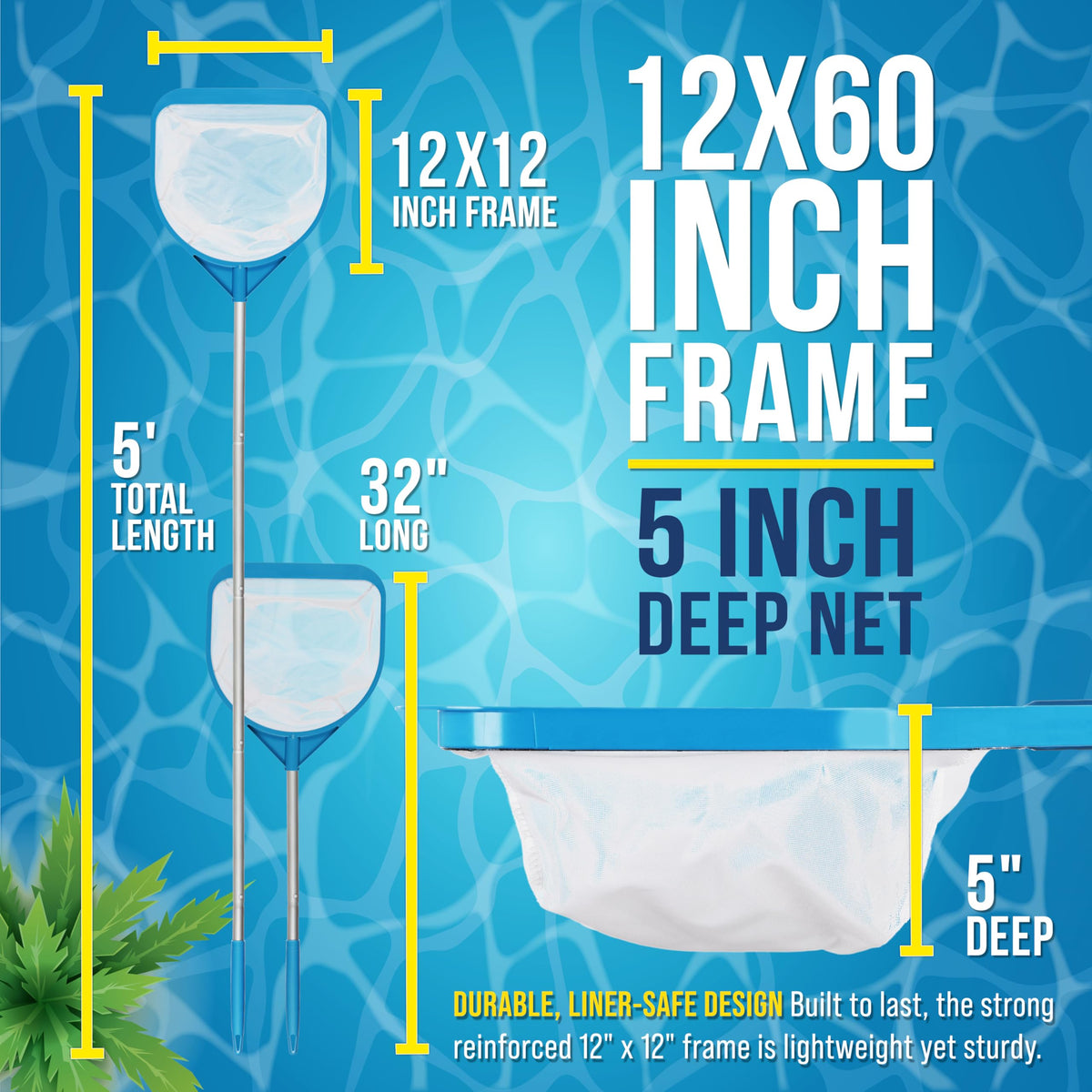 U.S. Pool Supply five-section pole assembly for adjustable reach.