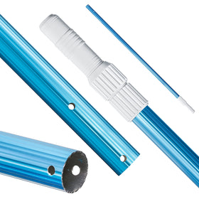 US Pool Supply 8-foot pool pole extended for extended reach and easier cleaning.