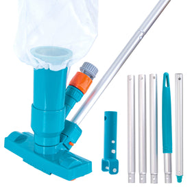 US Pool Supply above-ground vacuum head with brushes for thorough debris scrubbing.