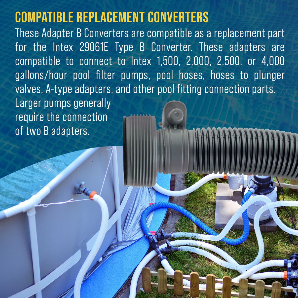 US Pool Supply stainless clamps provide secure hose connections for durable pool setups.