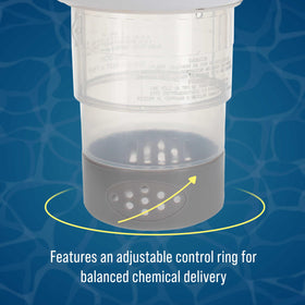 US Pool Supply Adjustable control ring balances chlorine release in your pool