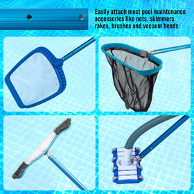 U.S. Pool Supply compatible attachments for rakes, nets, and vacuum heads.