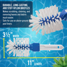 US Pool Supply spa and hot tub brush tackles corners and jets