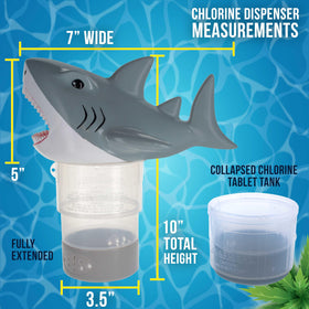 US Pool Supply Collapsible tablet tank extended for easy refills and balanced delivery