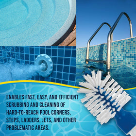 US Pool Supply debris removal brush clears leaves around pool edges