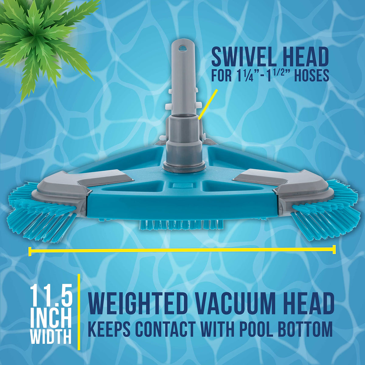 U.S. Pool Supply swivel connection shows hose compatibility with common sizes