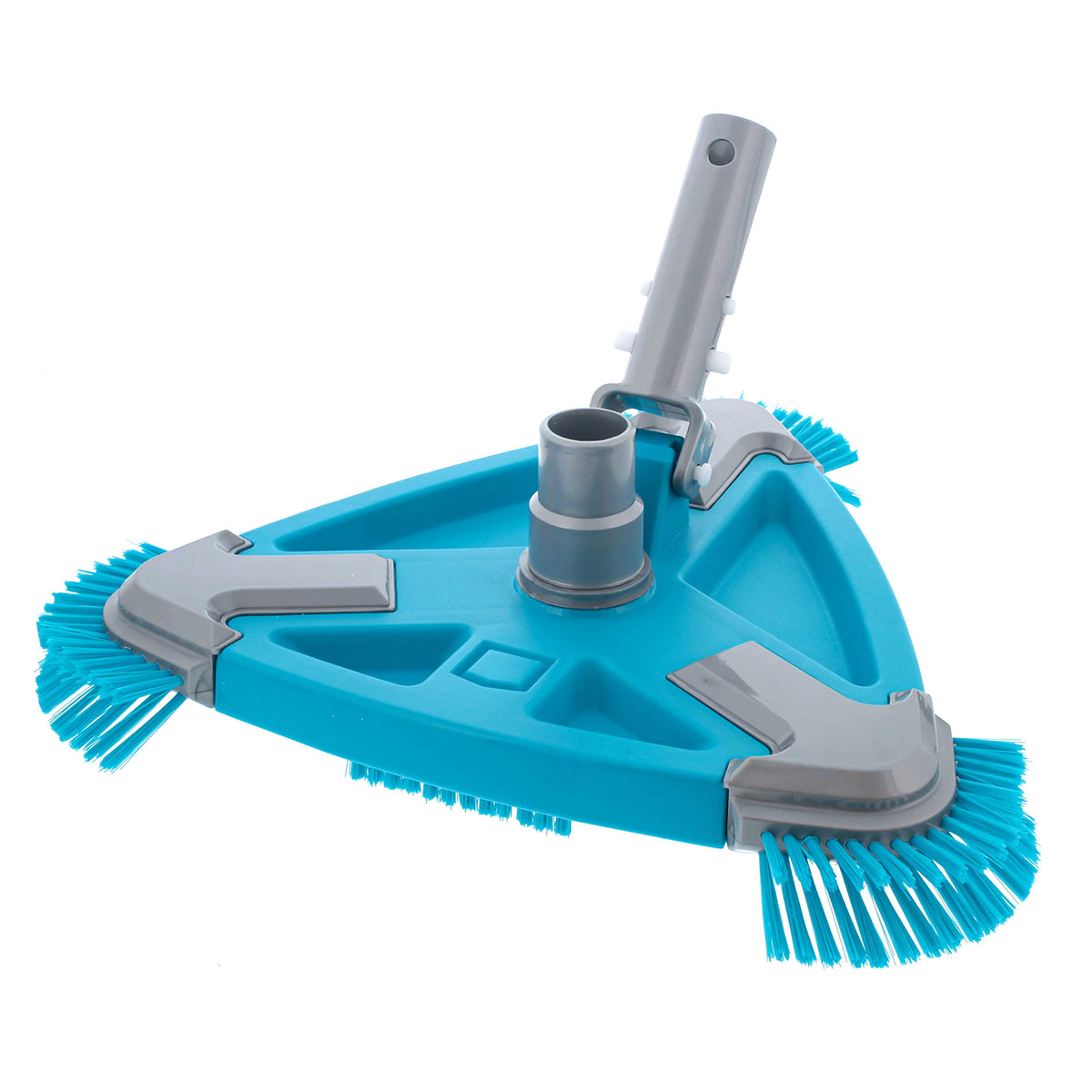 U.S. Pool Supply Deluxe triangular vacuum head front view for bottom cleaning