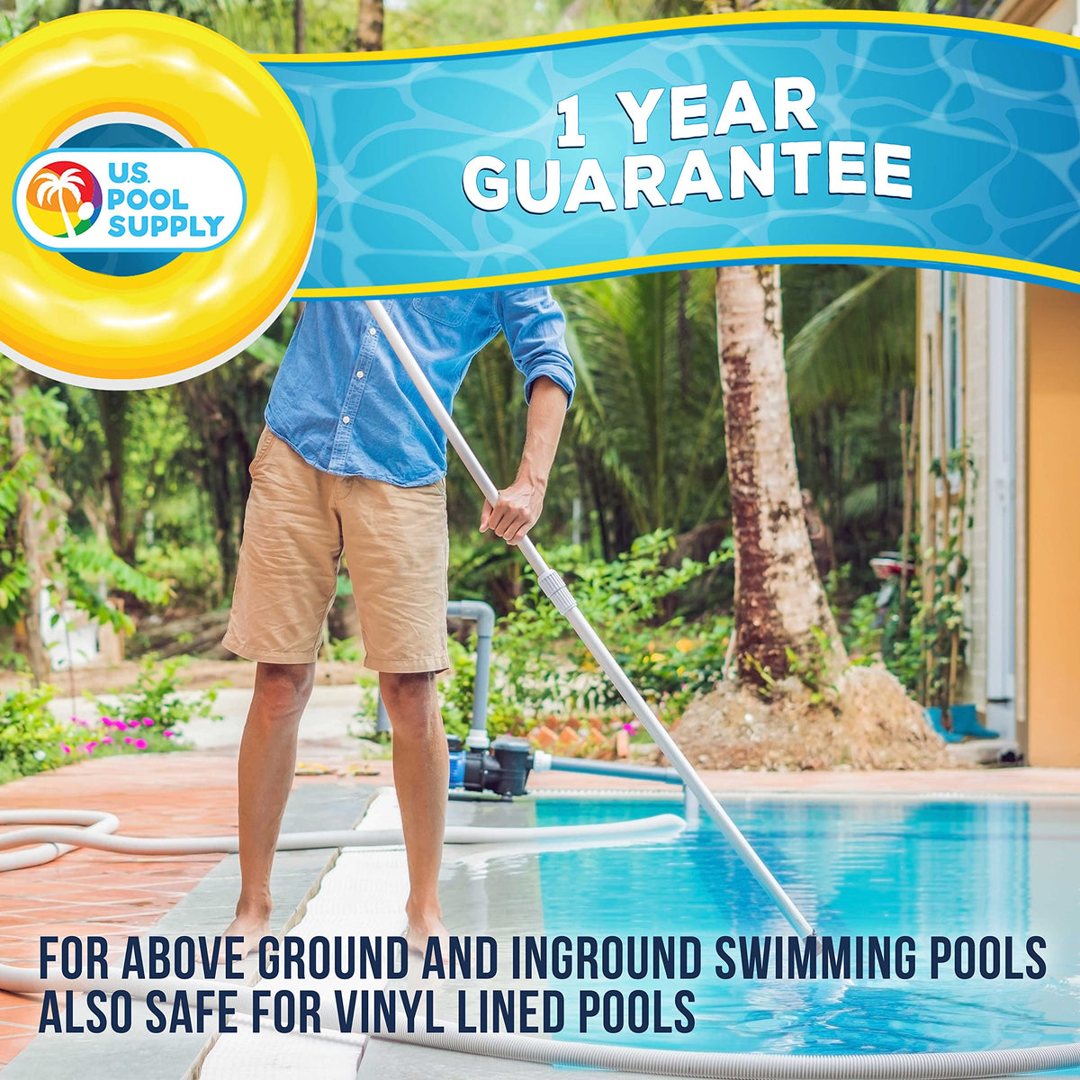 U.S. Pool Supply vacuum cleaning vinyl liner pools safely