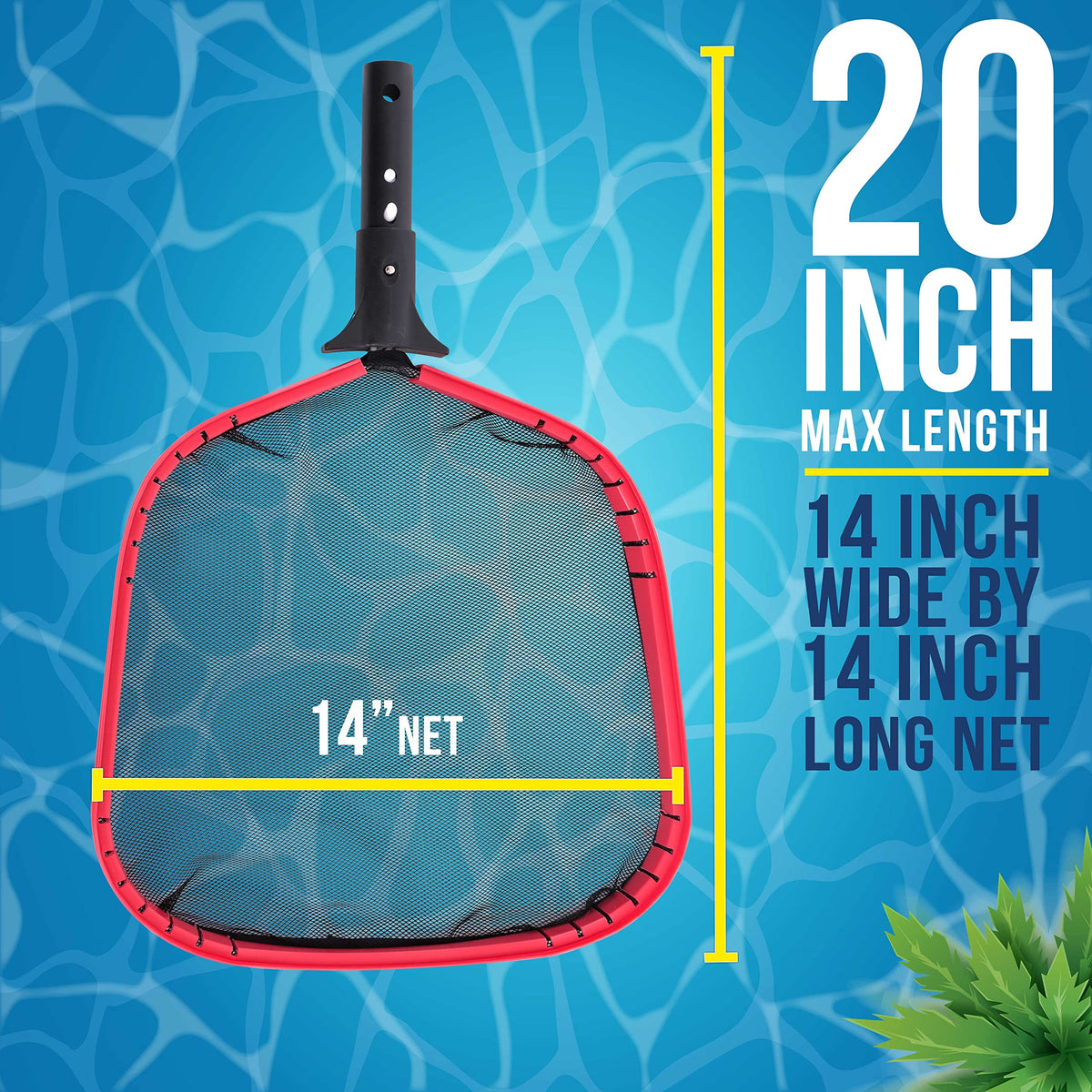 U.S. Pool Supply durable netting resists chemical wear for long-lasting pool use.