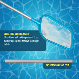U.S. Pool Supply durable plastic frame skimmer prevents liner damage