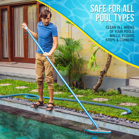 US Pool Supply EZ Clip handle design for quick pole attachment during pool cleaning