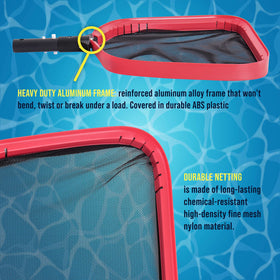 U.S. Pool Supply EZ Clip Handle prevents finger pinching during attachment.
