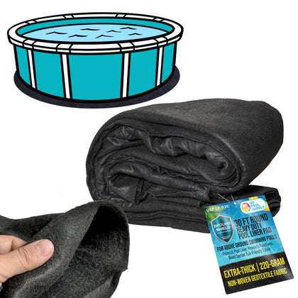 U.S. Pool Supply Ground Shield protects round pools from punctures and wear