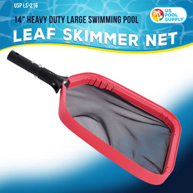 U.S. Pool Supply heavy-duty aluminum frame skimmer for durable pool cleaning.