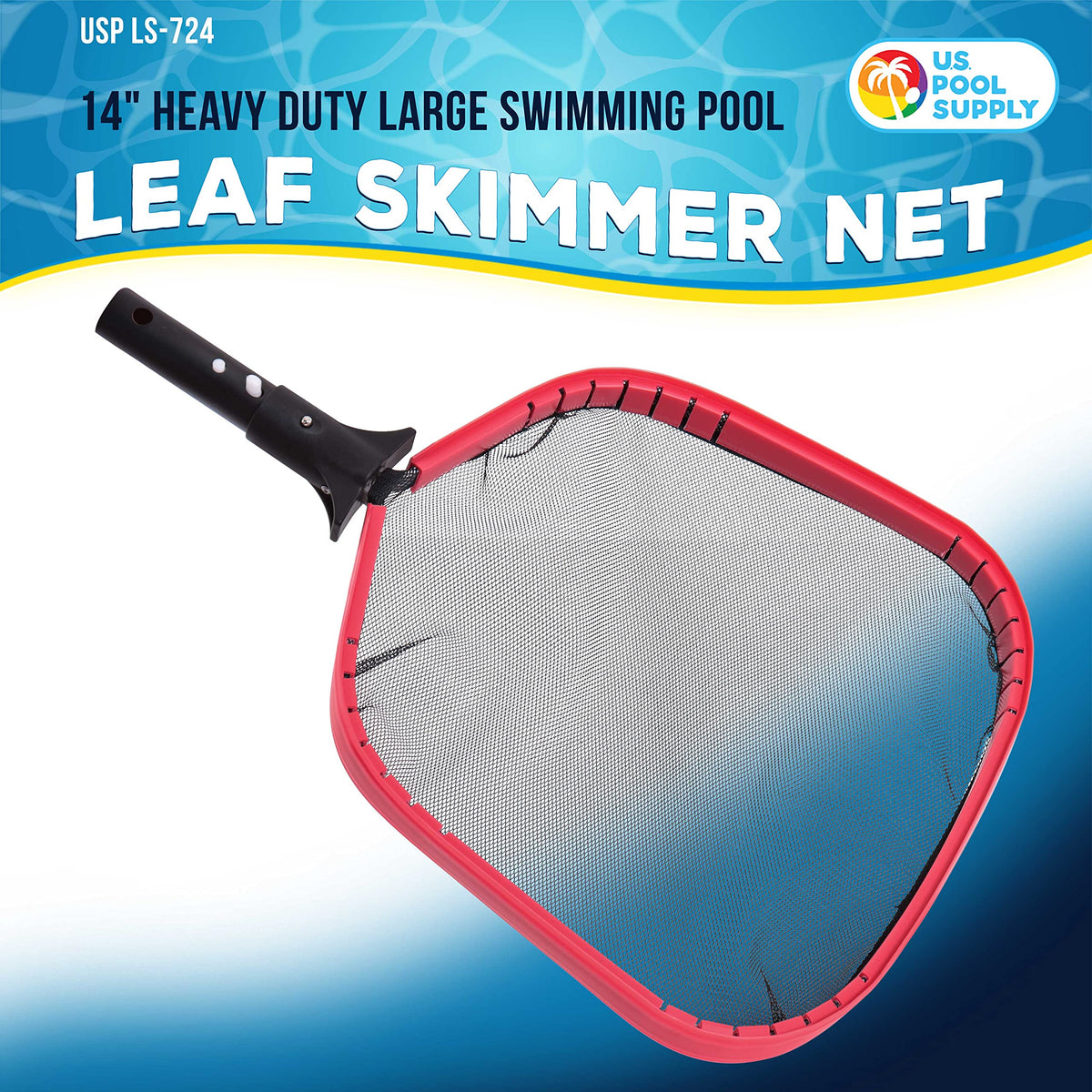 U.S. Pool Supply heavy-duty skimmer netting catches more debris in a single pass.