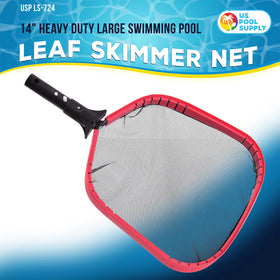 U.S. Pool Supply heavy-duty skimmer netting catches more debris in a single pass.