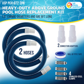 US Pool Supply hose adapters for secure 1.5 inch connections in pump setups