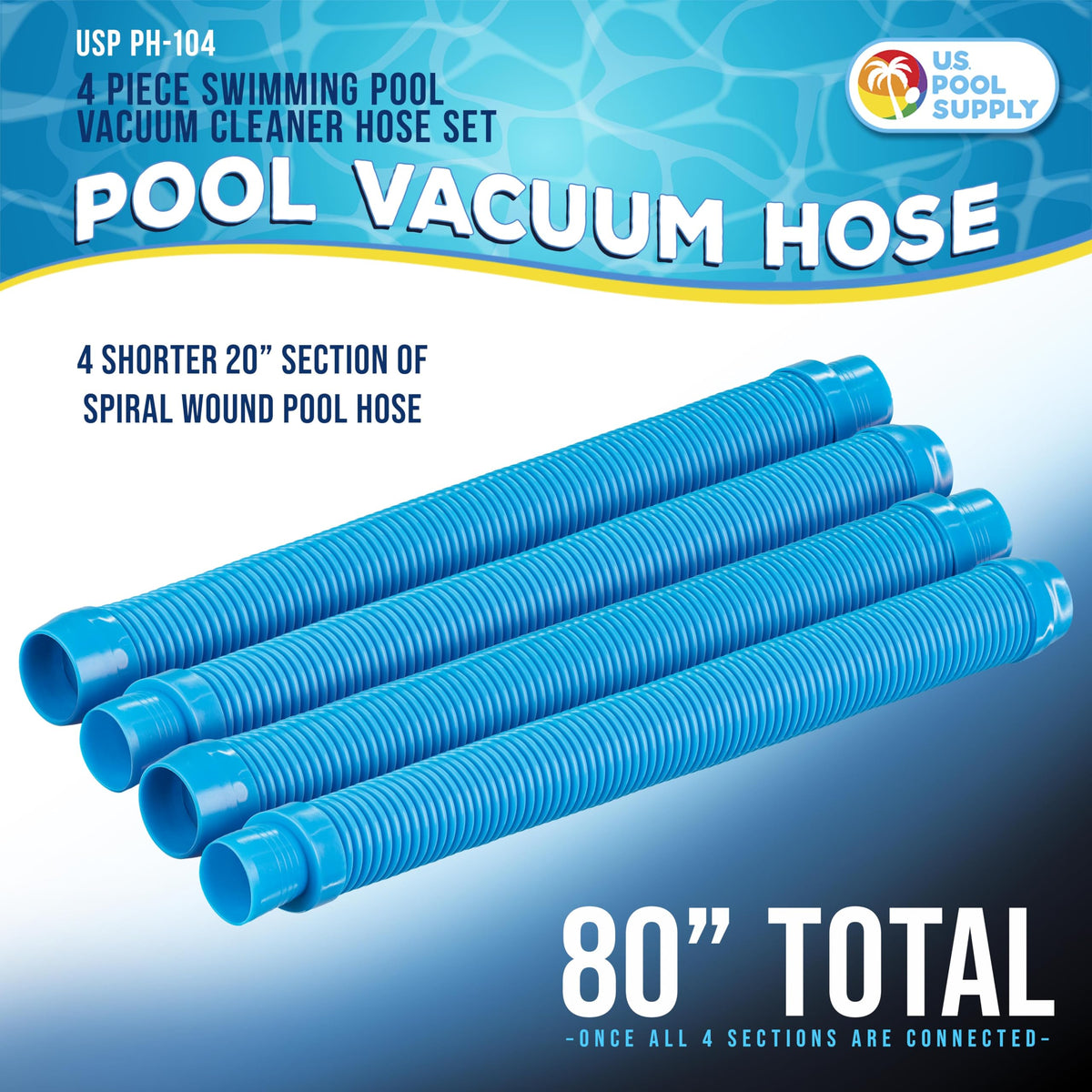 US Pool Supply 1.5-inch cuff connections fit most automatic pool cleaners.