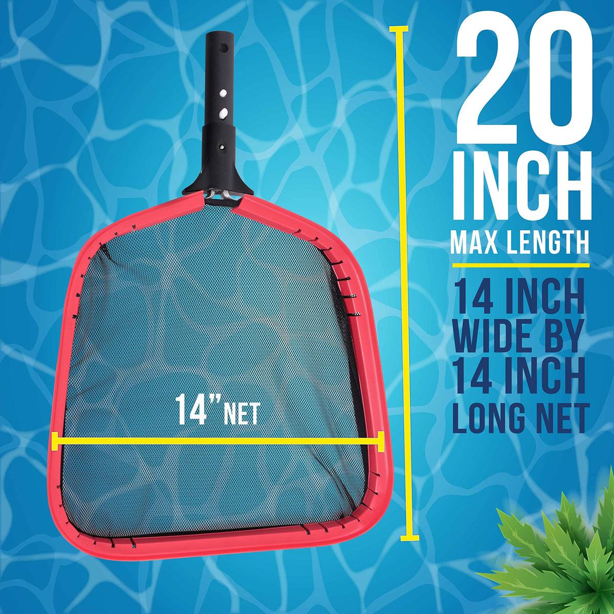 U.S. Pool Supply large-volume netting and scoop design for efficient debris capture.