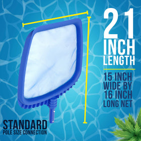 U.S. Pool Supply heavy duty netting captures leaves and bugs with confidence