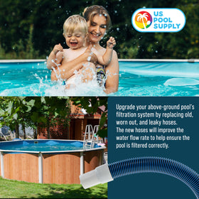 US Pool Supply leak-proof connection with clamps and tape