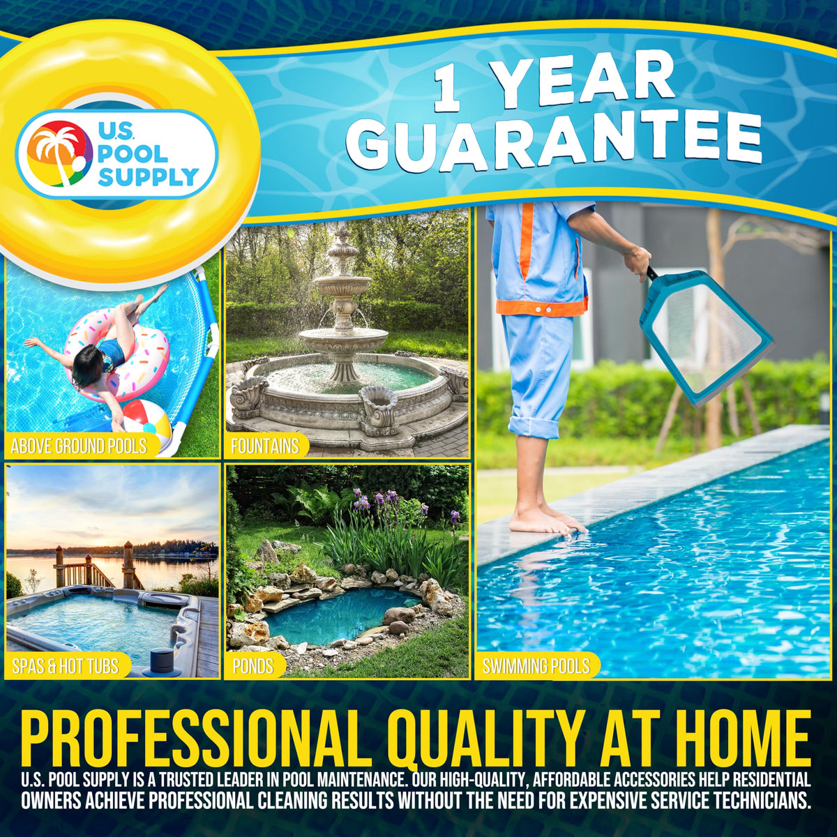 Ideal for spas, pools, and ponds with daily maintenance.