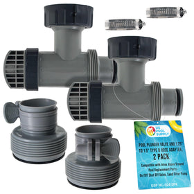 US Pool Supply plunger valve assembly shows easy on/off control for pool flow.