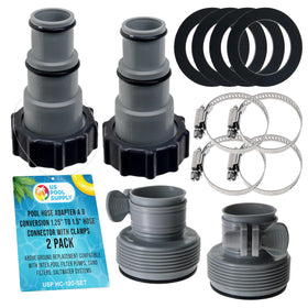 US Pool Supply pool hose adapter A-B converter 2-pack for leak-proof connections