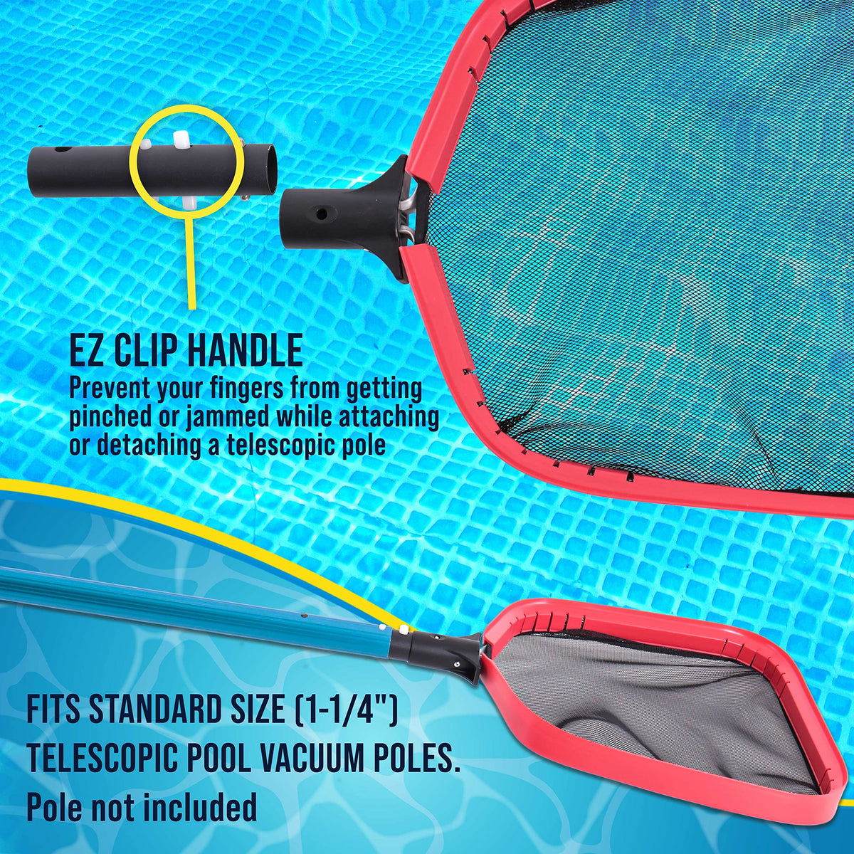 U.S. Pool Supply pool, spa, pond cleanup with 14in wide skimmer.