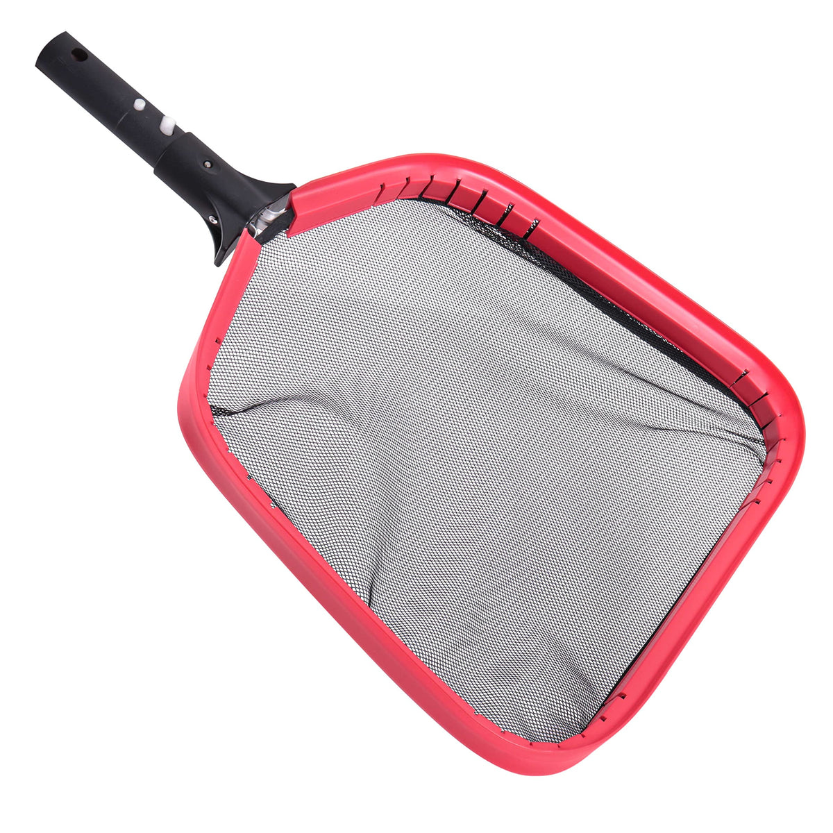U.S. Pool Supply professional leaf skimmer with 14in aluminum frame for fast debris pickup.
