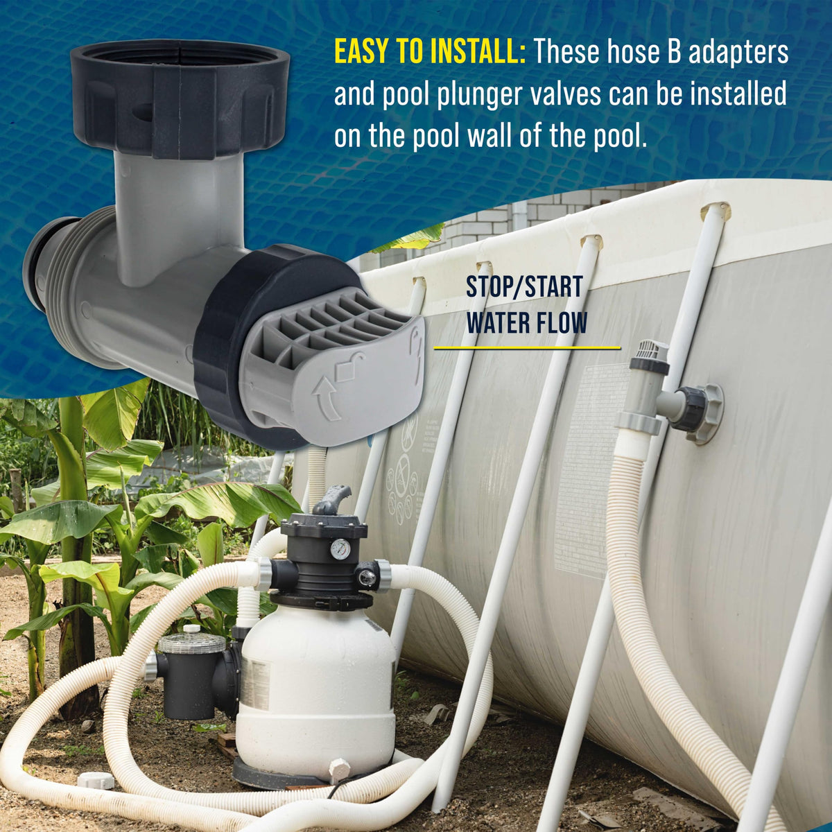 US Pool Supply rubber gaskets for leak-proof adapter seals.