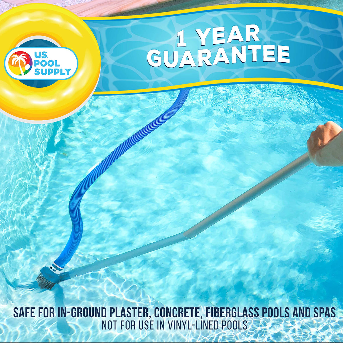 US Pool Supply tool removes rust stains from concrete pool areas