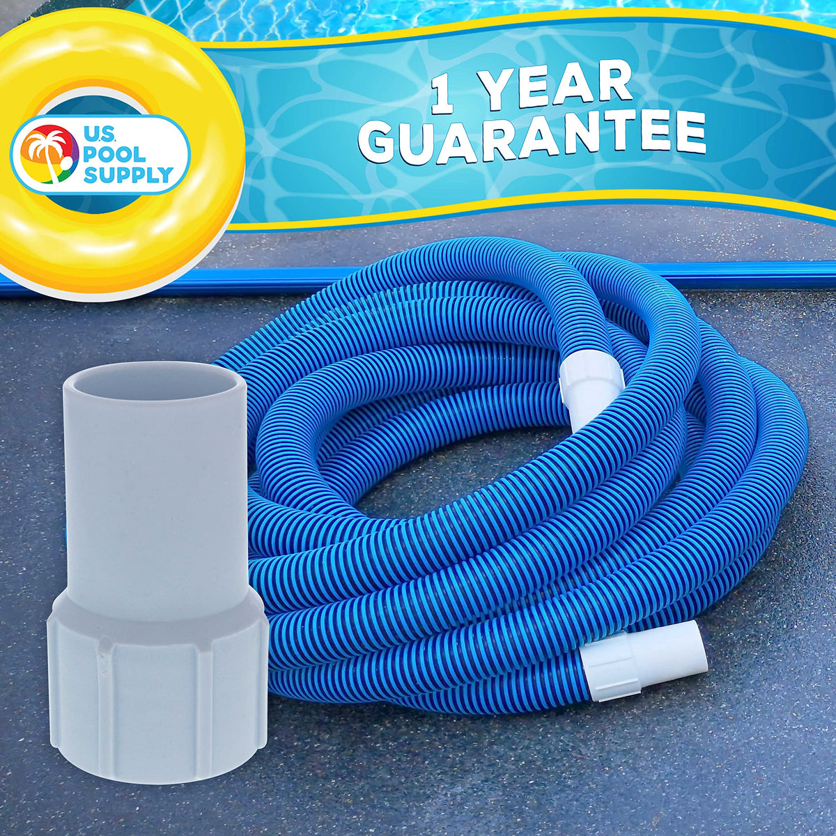 US Pool Supply secure hose-cuff installation reduces air leaks during cleaning.