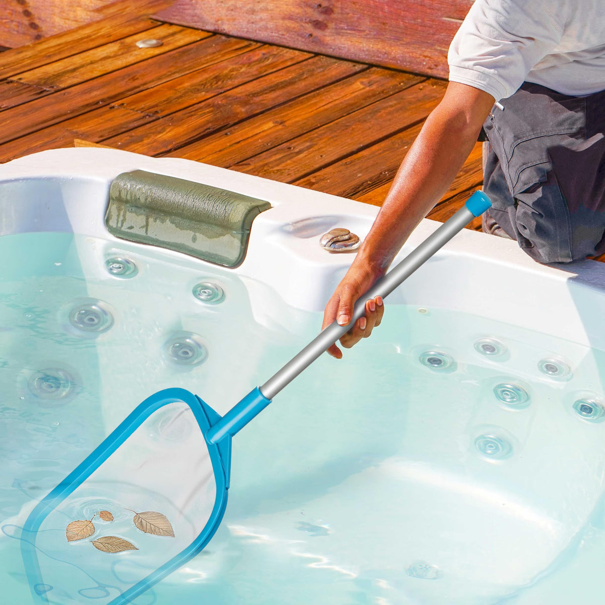 U.S. Pool Supply skimmer used for spa, hot tub, and pond cleaning