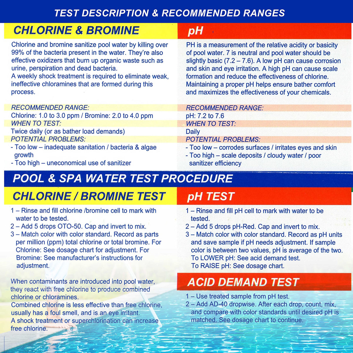 U.S. Pool Supply test tubes with caps for easy testing