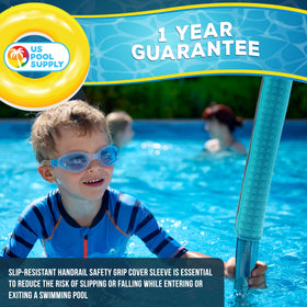 US Pool Supply thermal-protection sleeve reduces heat transfer from hot metal rails.